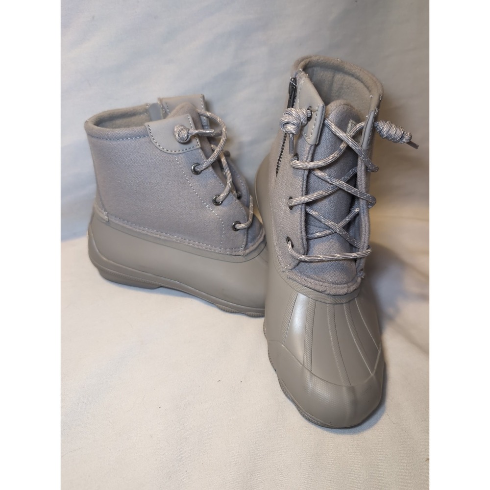 Sperry Women's Top Sider Syren Gulf Duck Ankle Boots Gray Wool Size 8